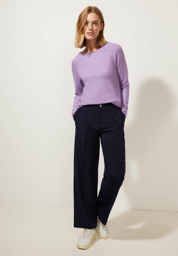 Online-Shop Mina Damen | - STREET Soft Pure ONE Softes STREET Melange - Lilac Langarmshirt Melange Style ONE