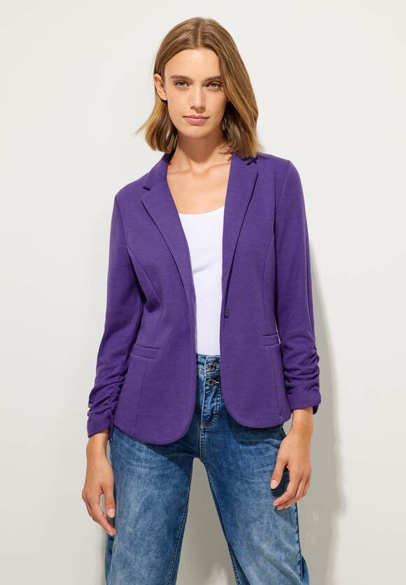Purple Online-Shop ONE STREET Blazer - | ONE Damen STREET mit Raffungen Lupine