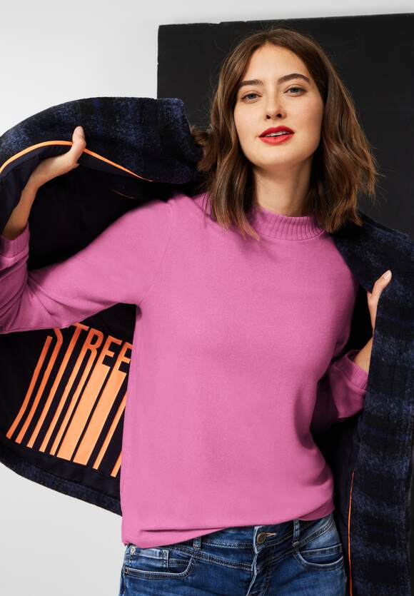 STREET ONE Softes Melange Shirt Damen - Pink Crush Melange | STREET ONE  Online-Shop