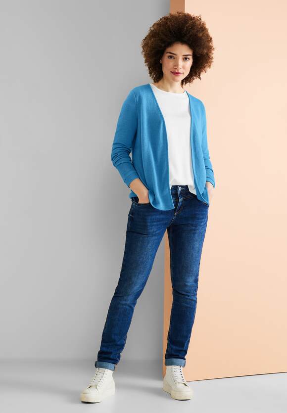 STREET ONE Offene Shirtjacke Damen - Style Nette - Splash Blue | STREET ONE  Online-Shop | Shirtjacken