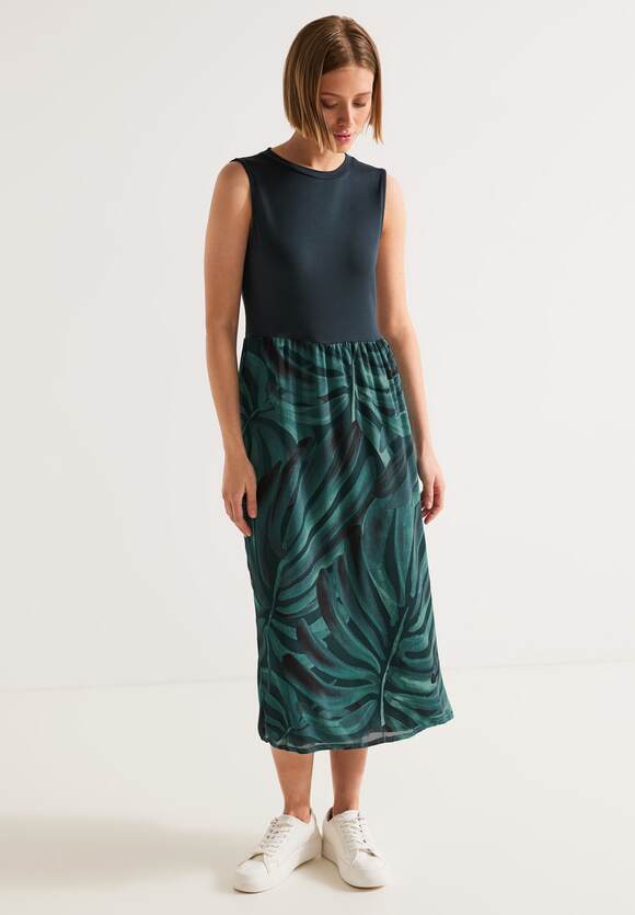Damen Green Materialmix STREET ONE Cool | Online-Shop Kleid - ONE Vintage STREET