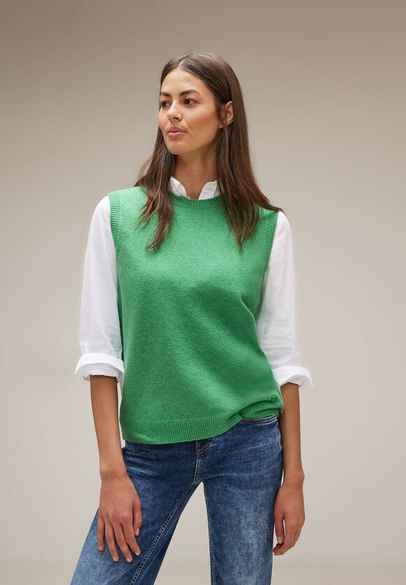 Fresh - Green ONE Damen | Pullunder ONE Gentle STREET STREET Rundhals Online-Shop Melange