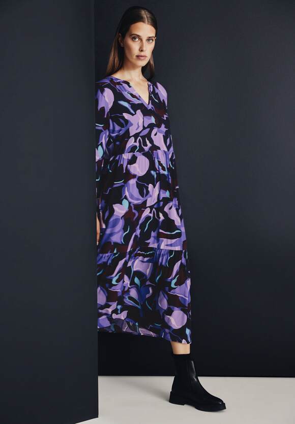 STREET ONE Midi Kleid - | ONE STREET Lupine Damen Lilac Online-Shop