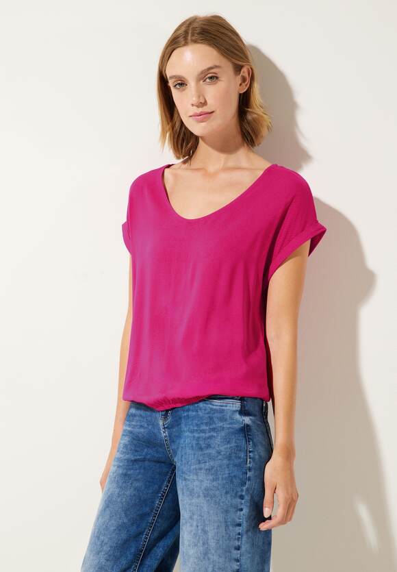 STREET ONE Bluse mit Elastiksaum Damen - Style Laurentia - Oasis Pink | STREET  ONE Online-Shop