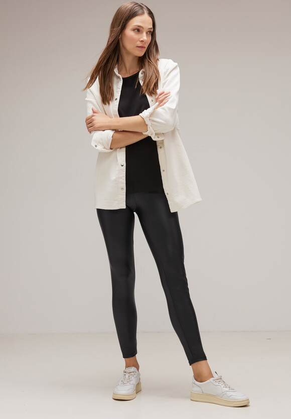Zwarte coating high waist Legging, Trendy Dames legging online