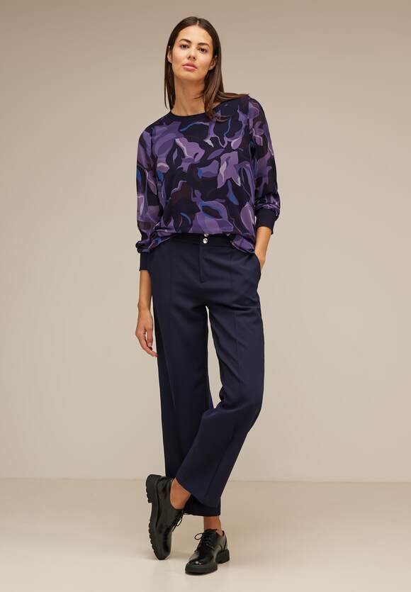 Lilac Shirt Damen - Online-Shop mit Print | STREET ONE Materialmix ONE Lupine STREET