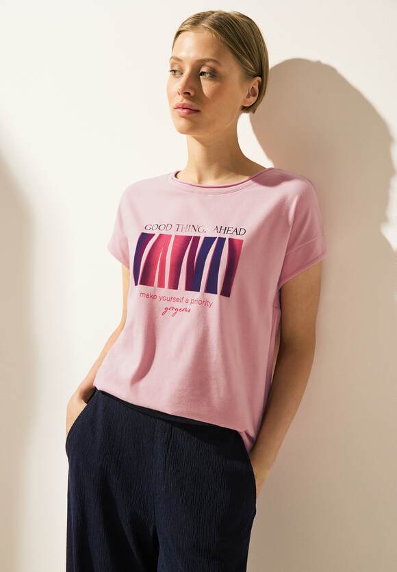 Online-Shop Flock Damen - Print Pure ONE Lilac Soft ONE STREET T-Shirt | STREET mit