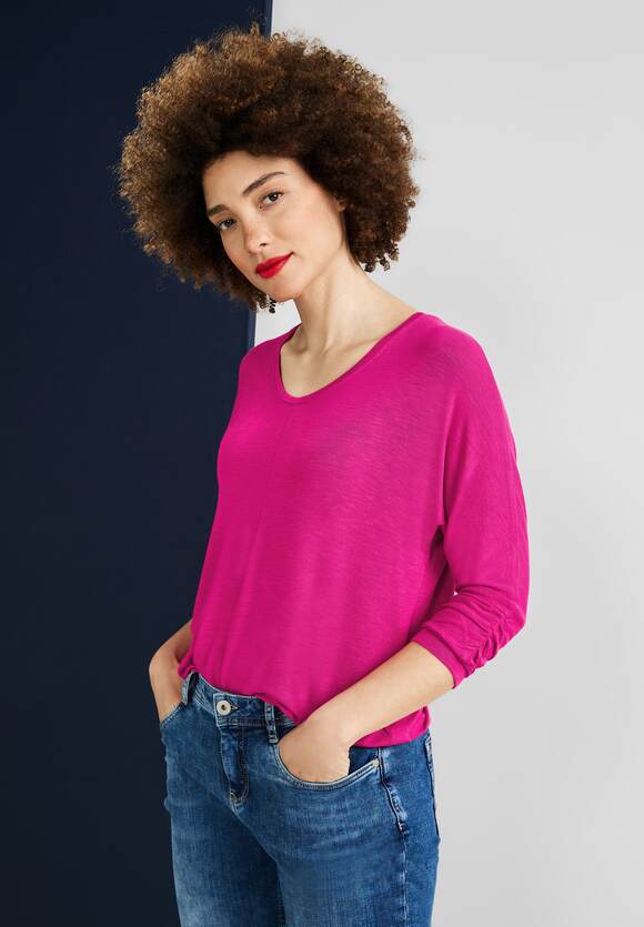 STREET ONE Shirt mit 3/4-Ärmeln Damen - Style Ellen - Nu Pink | STREET ONE  Online-Shop