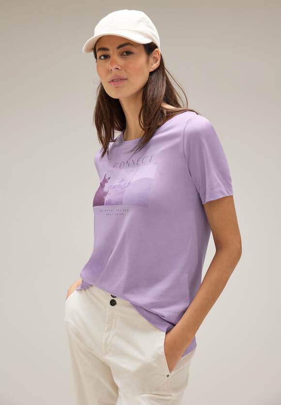 Shirt - - Style Damen mit Online-Shop ONE Aleyna STREET | Oasis Minimalmuster STREET ONE Pink