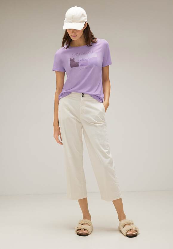 Fotoprint | STREET ONE T-Shirt - Pure Lilac ONE Soft Damen Online-Shop STREET