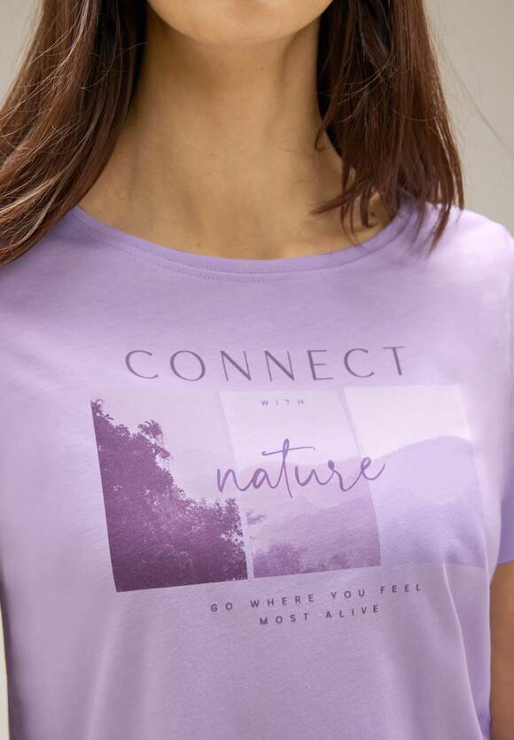 STREET ONE Damen ONE Soft T-Shirt Fotoprint - | Lilac STREET Online-Shop Pure