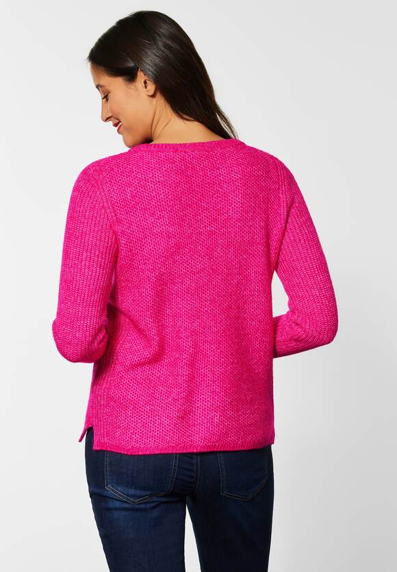 STREET ONE Pullover mit Waffelstruktur Damen - Lavish Pink Melange | STREET  ONE Online-Shop | 