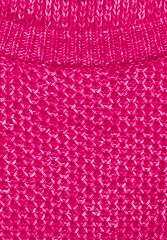 STREET ONE Pullover mit Waffelstruktur Damen - Lavish Pink Melange | STREET  ONE Online-Shop