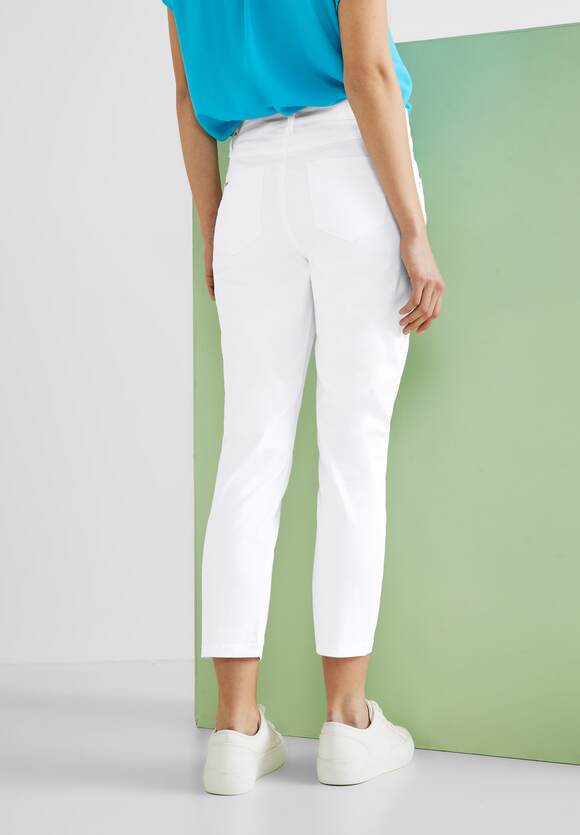 STREET ONE Casual Fit Seidenoptik Hose Damen - Style Yulius - White | STREET  ONE Online-Shop