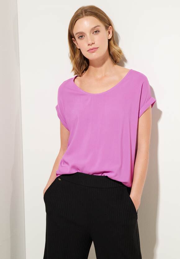 STREET ONE - | Damen Pink Elastiksaum T-Shirt ONE Online-Shop Nu STREET mit