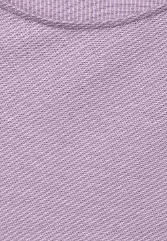 STREET ONE Shirt mit Streifenstruktur Damen - Soft Pure Lilac | STREET ONE  Online-Shop