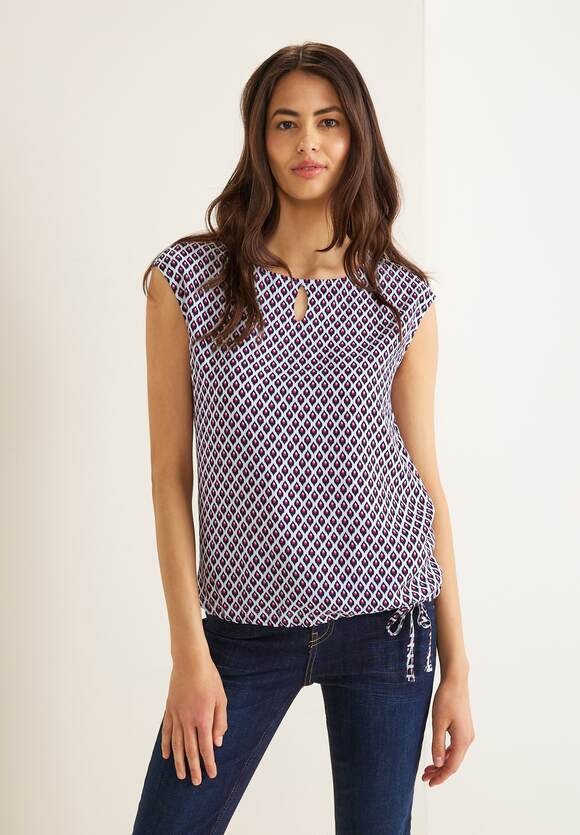 Damen STREET - T-Shirt Aleyna mit | ONE ONE Pink - Nu Style Ikatprint STREET Online-Shop