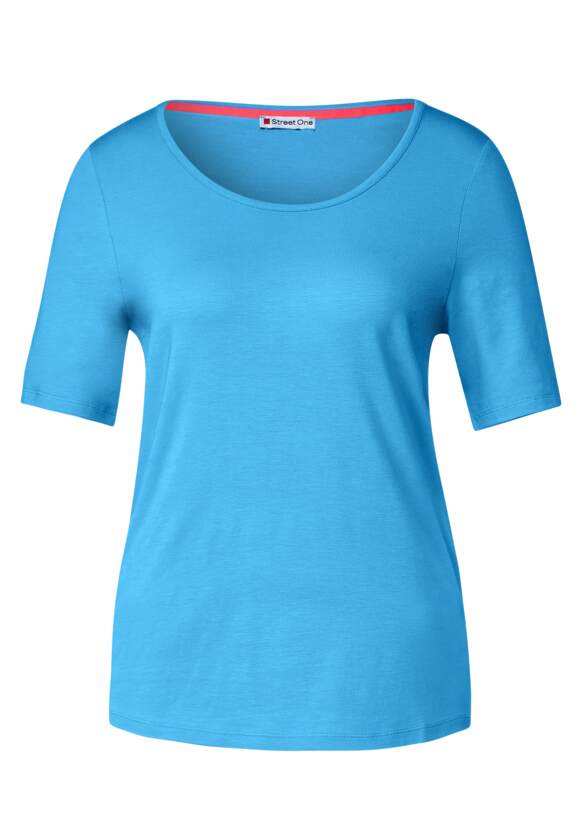 STREET ONE Basic T-Shirt Damen - Splash Blue | STREET ONE Online-Shop