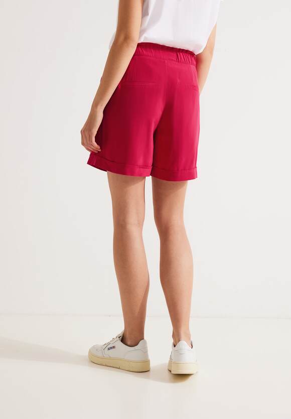 STREET ONE Loose Fit Paperbag Shorts Damen - Intense Berry | STREET ONE  Online-Shop