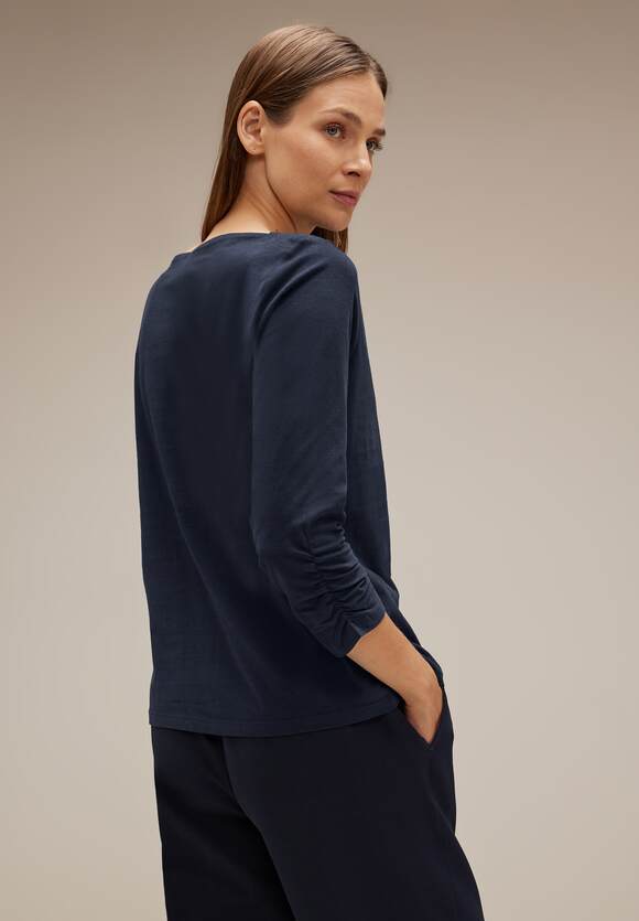 Ärmel ONE - Damen Deep Shirt Softes Online-Shop 3/4 | ONE STREET Blue mit STREET