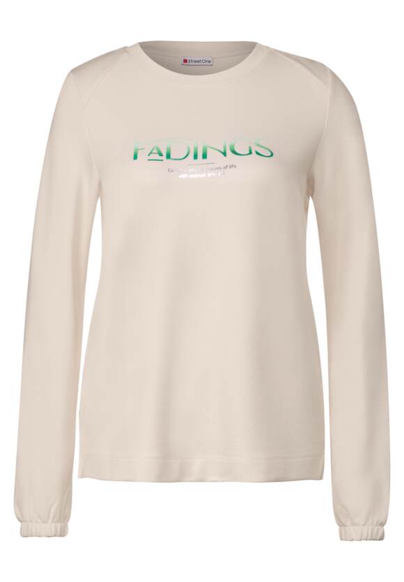 ONE Shirt Wording Lucid STREET ONE mit - STREET Online-Shop Damen | White