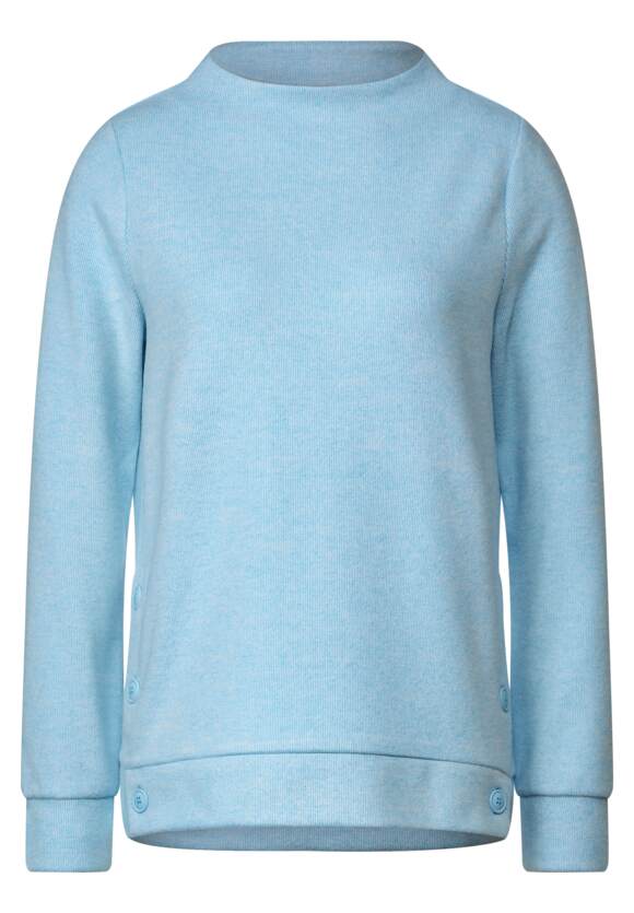 Mel. Blue Online-Shop mit Cosy Knopfdetail Light ONE Shirt STREET Aquamarine - STREET Damen ONE |