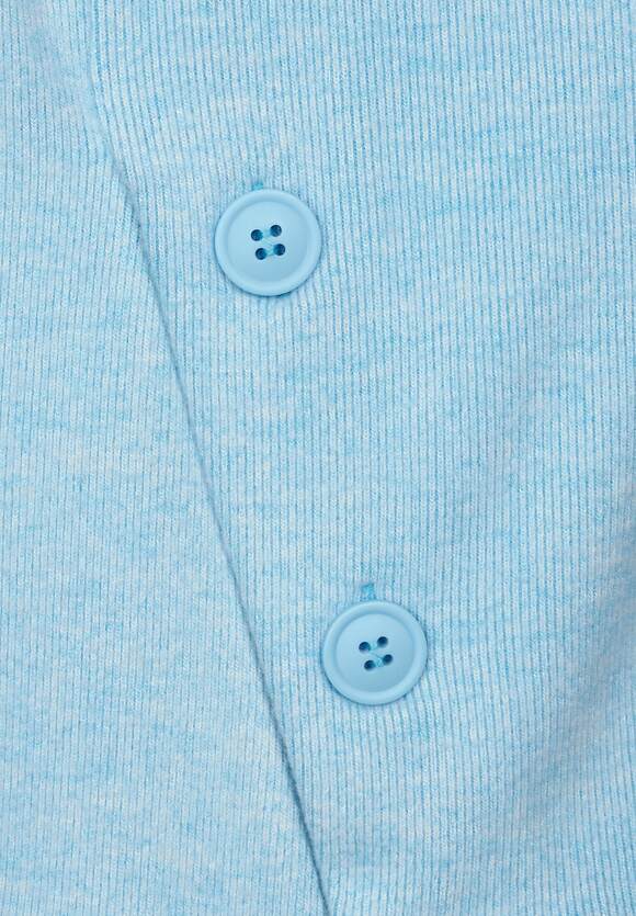 STREET ONE Cosy Shirt mit Knopfdetail Damen - Light Aquamarine Blue Mel. | STREET  ONE Online-Shop
