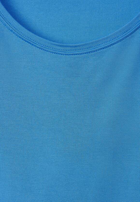 Crista Blue - ONE STREET Damen Online-Shop ONE in Style Bay - Unifarbe T-Shirt | STREET
