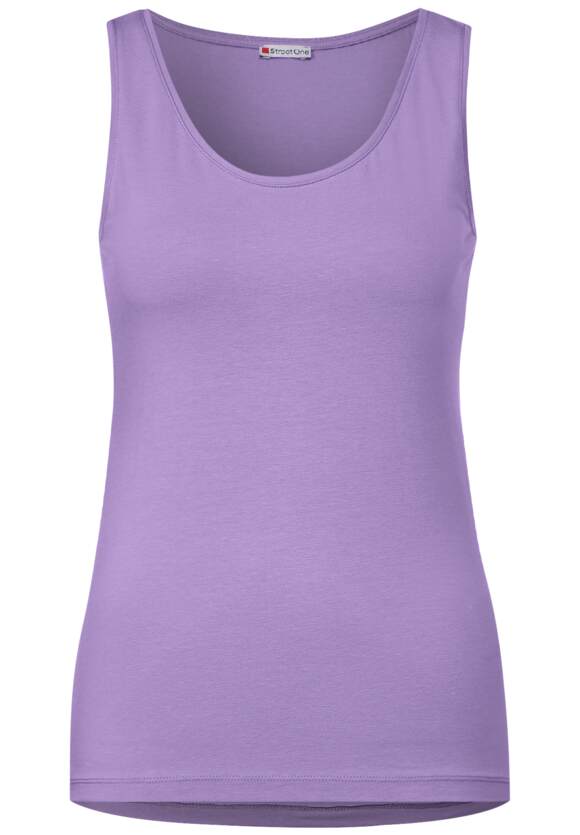 STREET ONE Top in Unifarbe Damen - Style Anni - Shiny Lilac | STREET ONE  Online-Shop