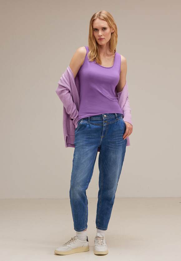 STREET ONE Top in Unifarbe Damen - Style Anni - Lupine Lilac | STREET ONE  Online-Shop