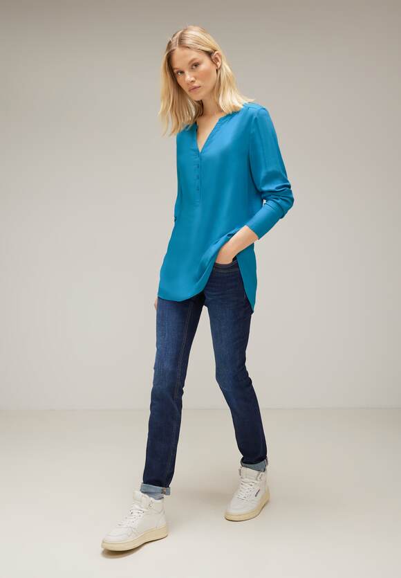 STREET ONE Bluse im Tunikastyle Damen - Style Bamika - Alaska Blue | STREET  ONE Online-Shop