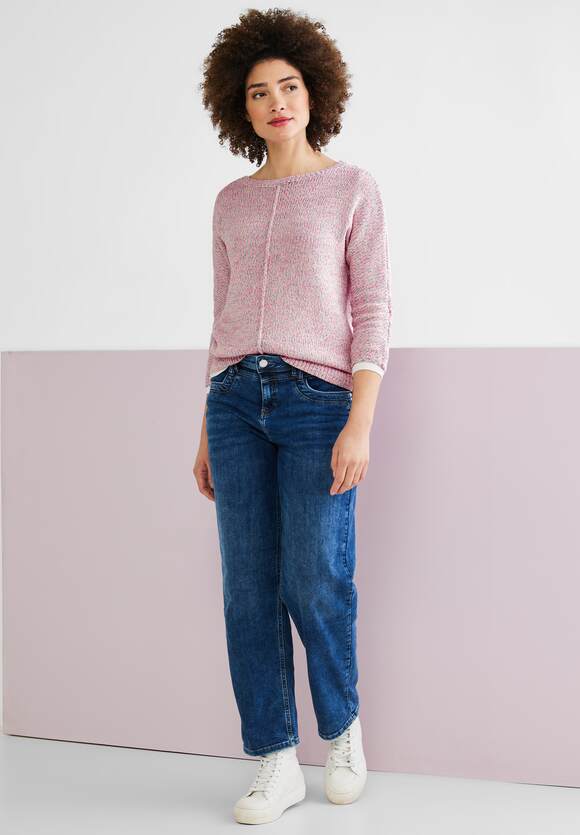 STREET ONE Pullover mit Multicolor Garn Damen - Neon Rose | STREET ONE  Online-Shop
