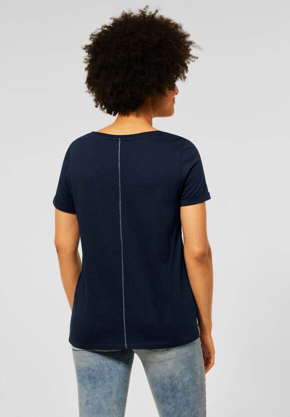 Online-Shop - STREET ONE Partprint T-Shirt Damen | ONE Grand STREET mit Blue