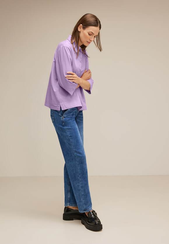 ONE Damen Soft mit Pure ONE Online-Shop Cordbluse Lilac STREET Knopfleiste | - STREET
