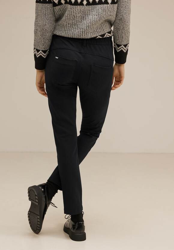 STREET ONE Slim Fit Hose Damen - Style York - Black | STREET ONE Online-Shop