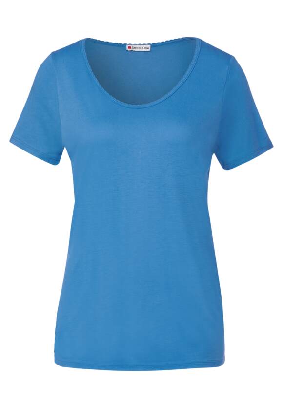 STREET ONE Shirt mit | Blue ONE STREET Dekosaum Online-Shop Damen - Bay