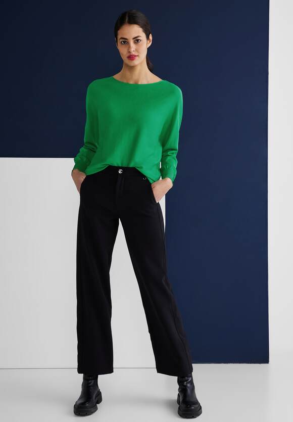 STREET ONE Pullover in Unifarbe Damen - Style Noreen - Fresh Green | STREET  ONE Online-Shop