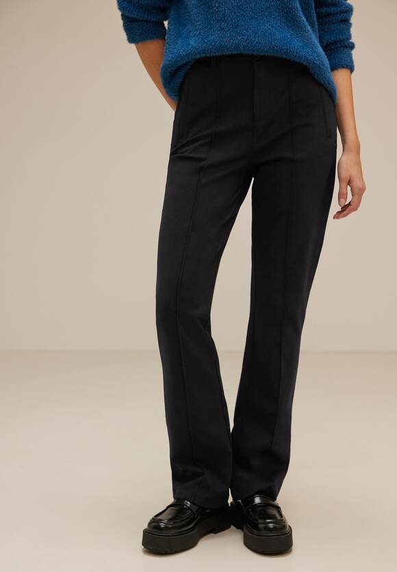 ONE Fit Damen STREET Chinohose | - Anthracite Casual STREET ONE Online-Shop Melange