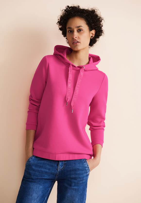 Sweatshirt Damen Online-Shop ONE - Blossom STREET ONE Hoodie STREET | Coral