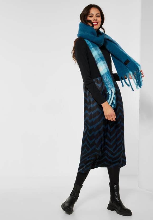 STREET ONE mit STREET ONE | - Damen Online-Shop Softer Blue Schal Muster Deep