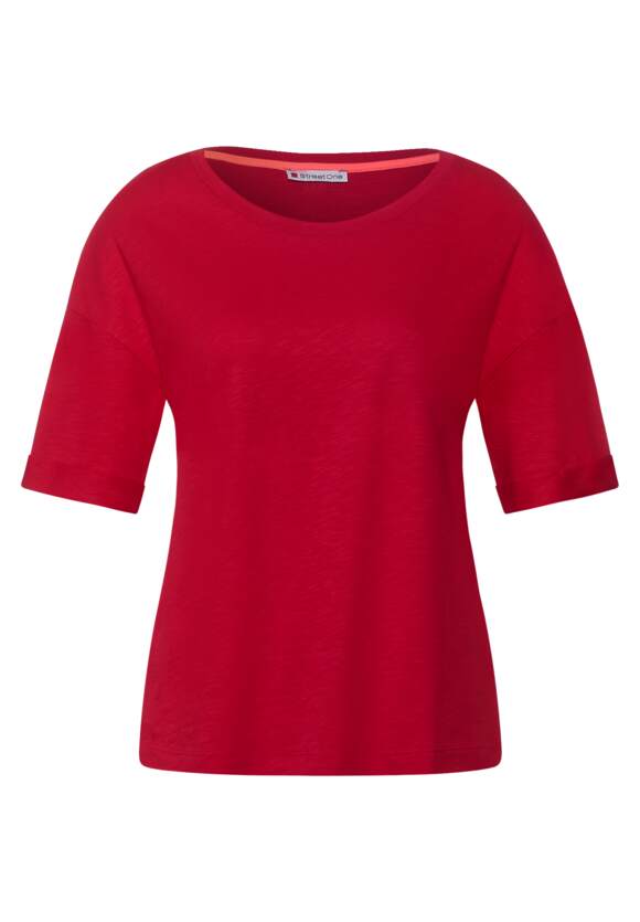 STREET ONE Loose Fit T-Shirt Damen - Cherry Red | STREET ONE Online-Shop