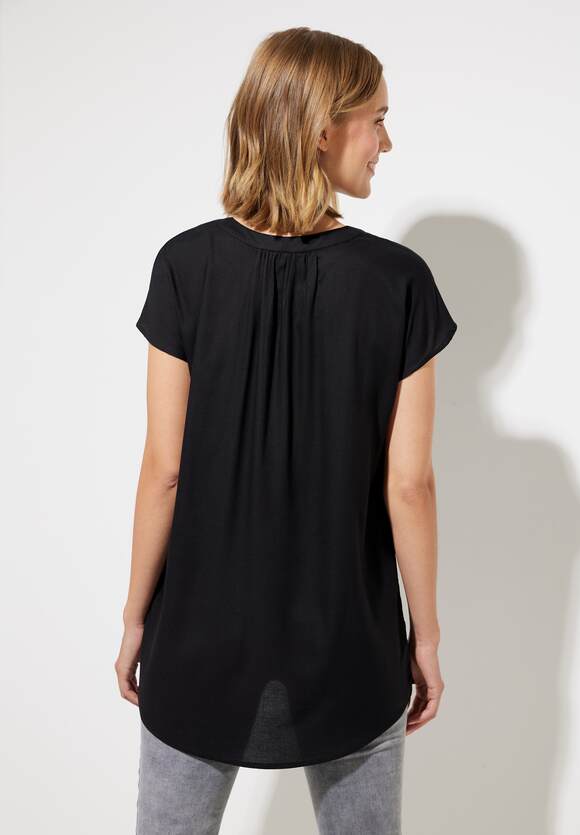 STREET ONE Viskose Long Blusenshirt Damen - Black | STREET ONE Online-Shop