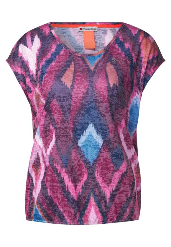 | ONE - ONE Online-Shop Multicolor STREET Print STREET Berry Damen Shirt Tamed Ikat