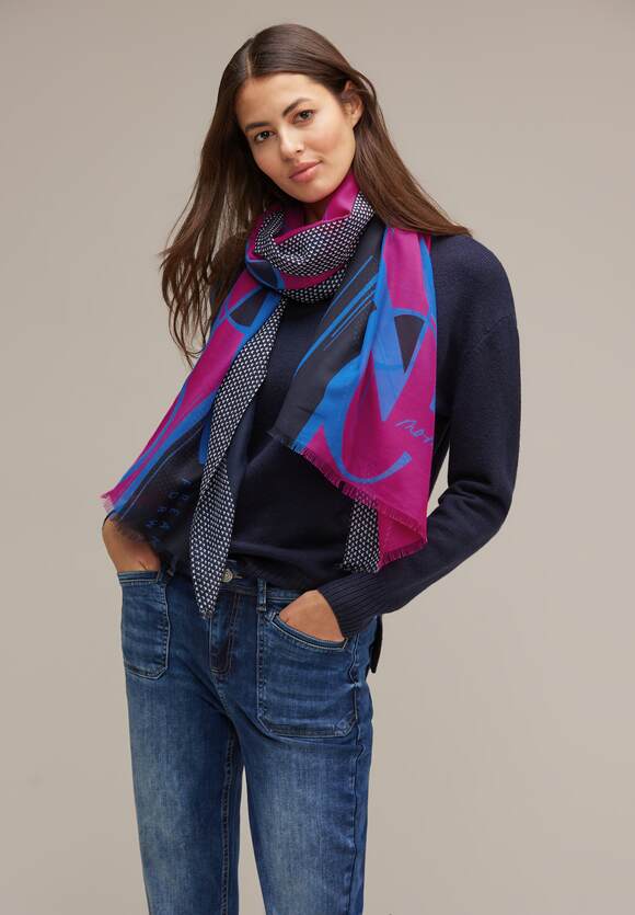 STREET ONE Langer Schal Damen - Bright Cozy Pink | STREET ONE Online-Shop