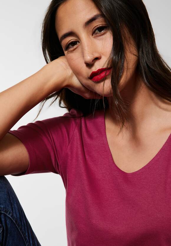 Woody ONE T-Shirt Rose - | ONE Online-Shop Unifarbe Style Palmira - STREET in Damen STREET