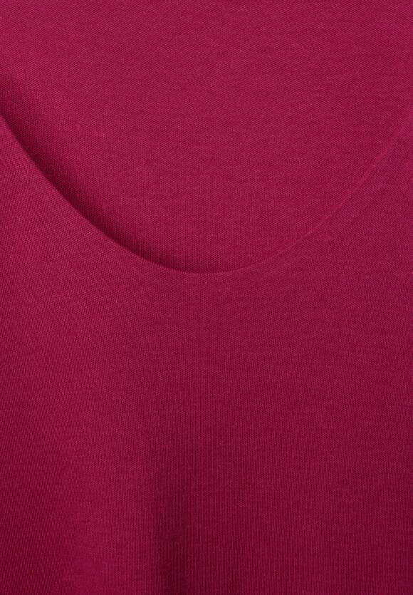 STREET ONE T-Shirt in Unifarbe Damen - Style Palmira - Woody Rose | STREET  ONE Online-Shop | Stoffhosen