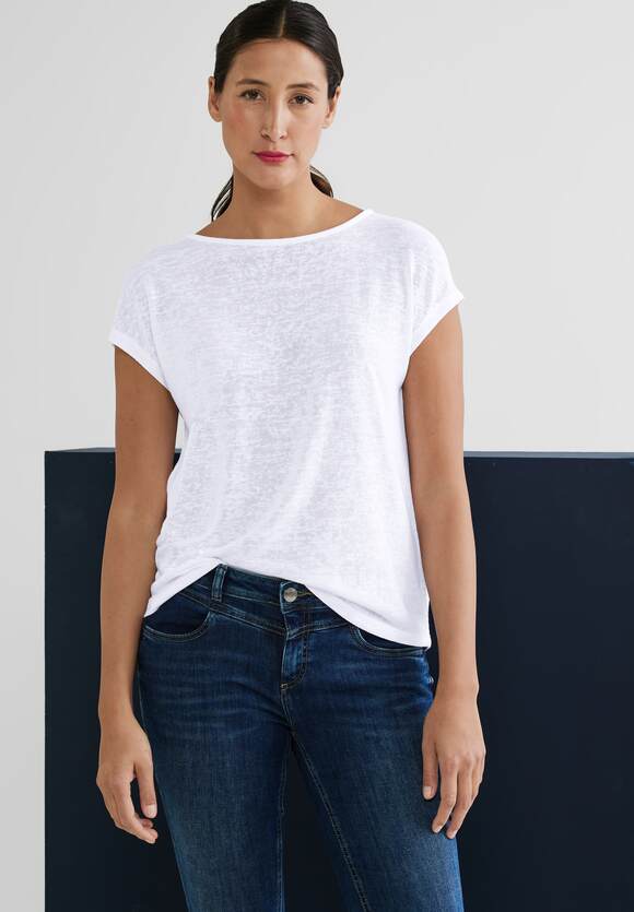 Online-Shop Damen - Leinenlook ONE White STREET ONE STREET | in T-Shirt