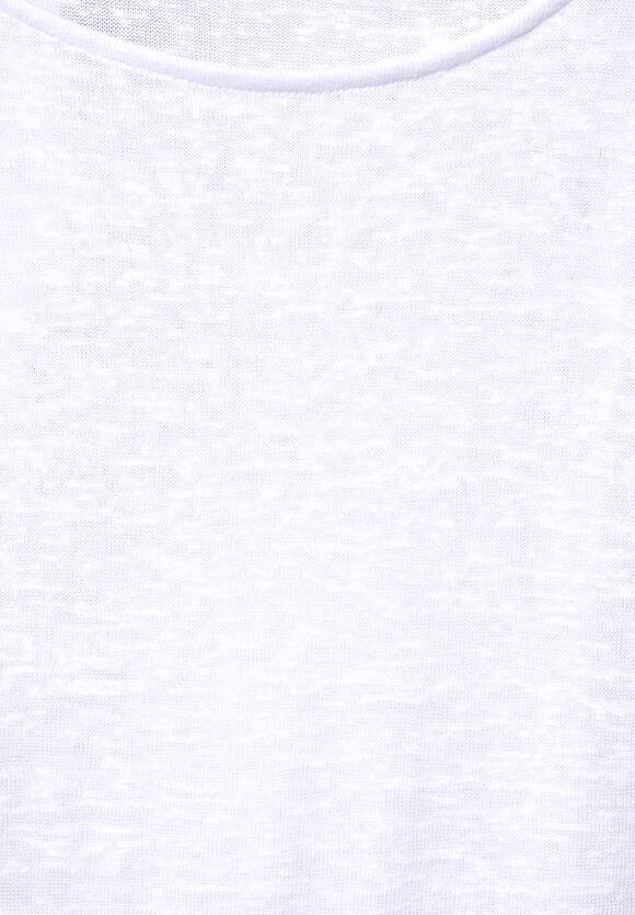 T-Shirt in STREET Damen ONE | ONE - Leinenlook White STREET Online-Shop