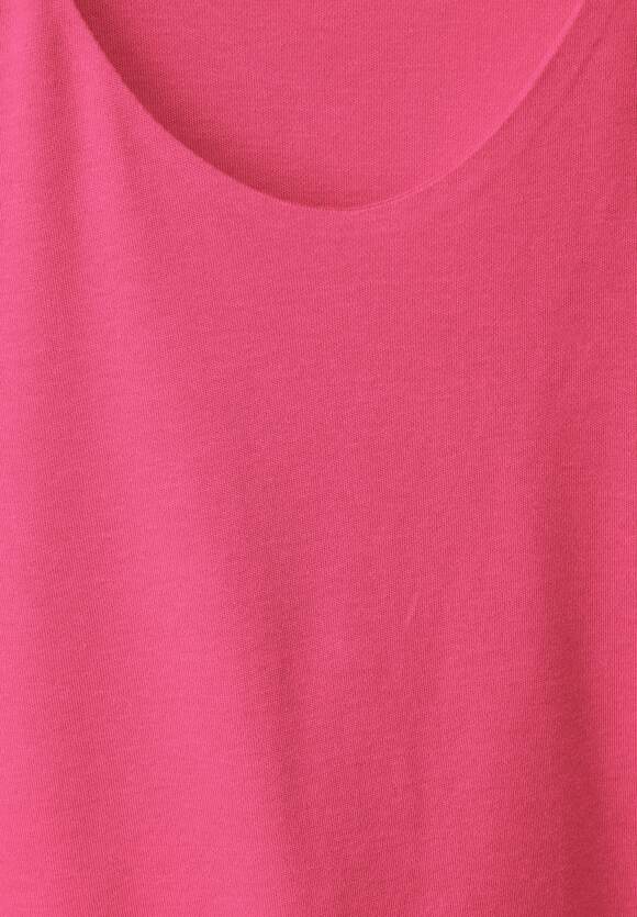 STREET ONE T-Shirt in Unifarbe | - Damen Rose Berry ONE Style Online-Shop STREET Palmira 