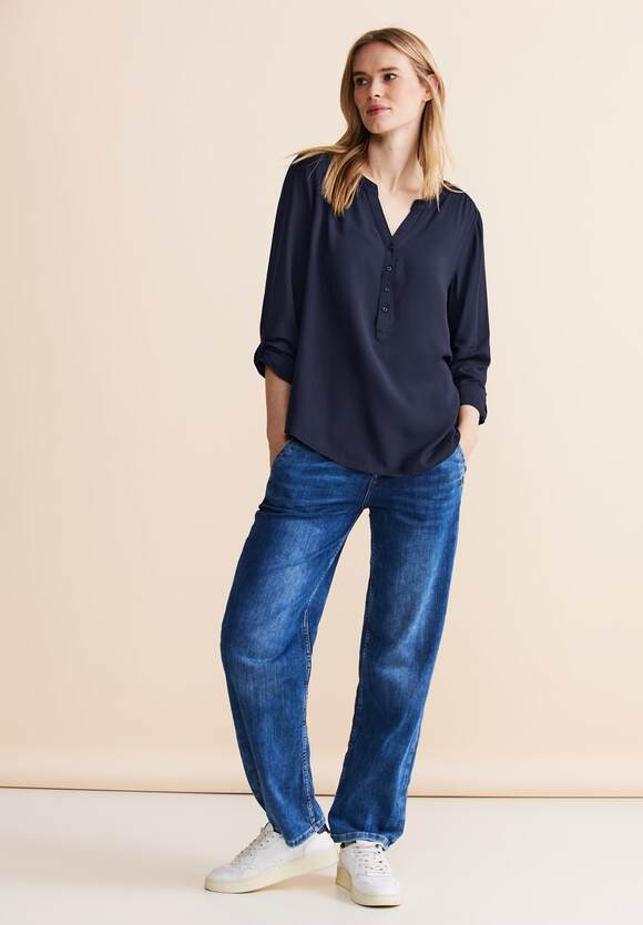 STREET ONE Bluse im Tunikastyle Damen - Style Bamika - Deep Blue | STREET  ONE Online-Shop | Hemdblusen